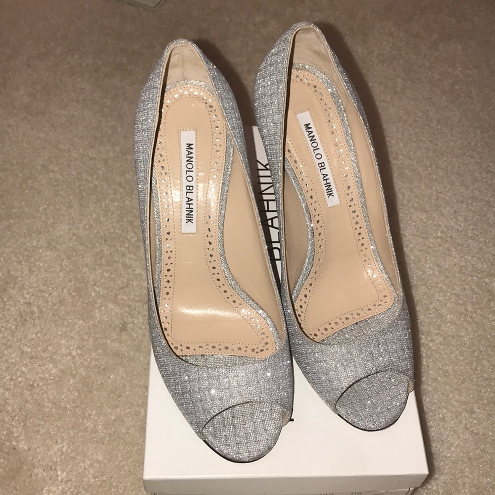 Silver Manolo Blahnik